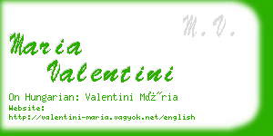 maria valentini business card